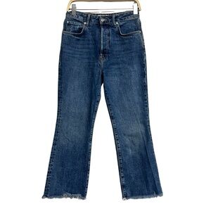 Free People We The Free Stella Kick Flare‎ Dark Wash Cropped Jeans 27